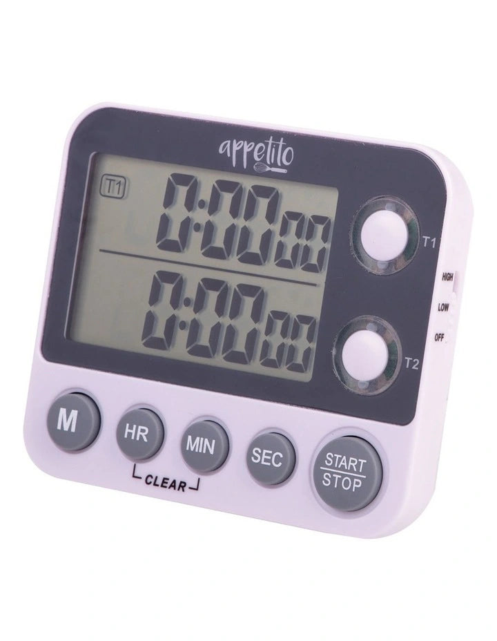 Appetito Dual Digital Kitchen Timer