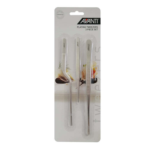 Avanti Stainless Steel Plating Tweezerss - Set of 3