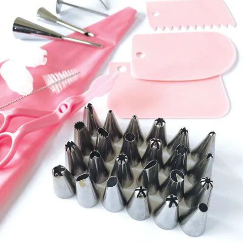 Cake Craft Piping Tip Set - 36-Piece