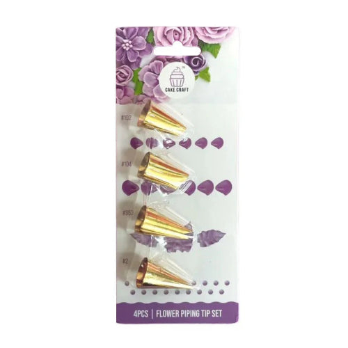 Cake Craft Piping Tip Set of 4 - Flower