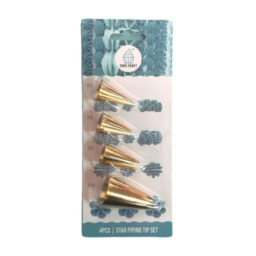 Cake Craft Piping Tip Set of 4 - Stars