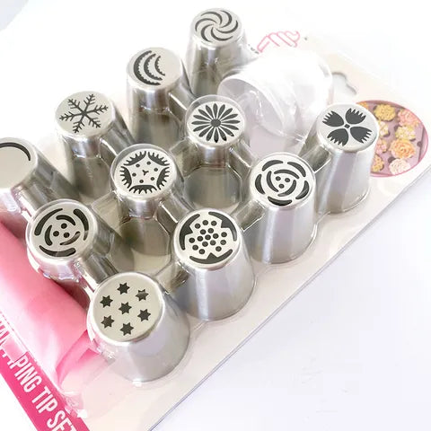 Cake Craft 13 Piece Russian Piping Tip Set