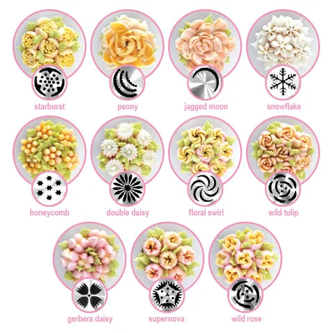 Cake Craft 13 Piece Russian Piping Tip Set