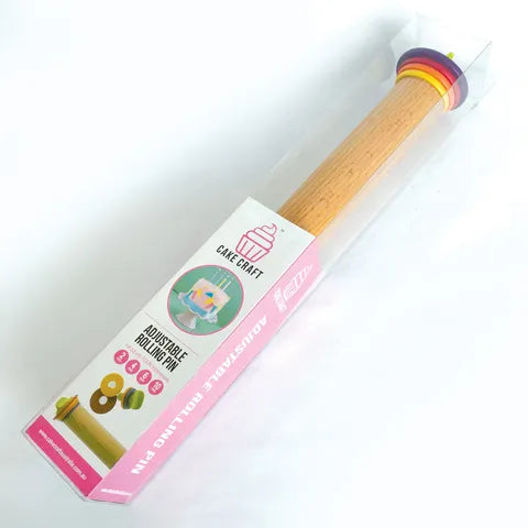 Cake Craft Adjustable Beechwood Rolling Pin