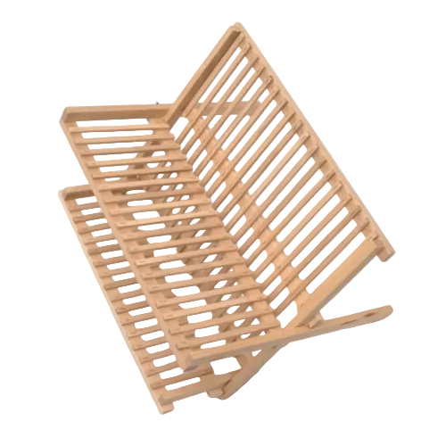 Dishy Foldable Beechwood Dish Rack