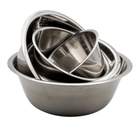 Dissco Stainless Steel Mixing Bowls - 5 Sizes