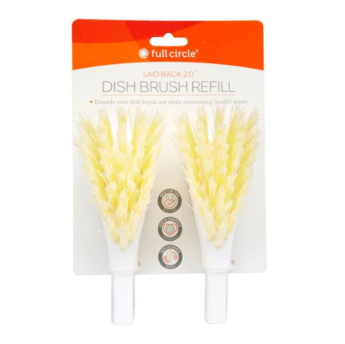 Full Circle Laid Back Dish Brush Refill - Set of 2