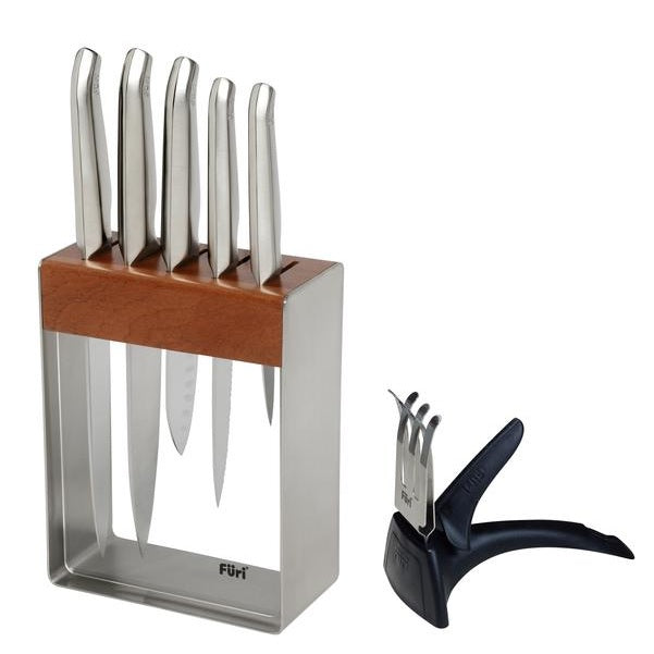 Furi Pro Stainless Steel Knife Block Set 7 Piece