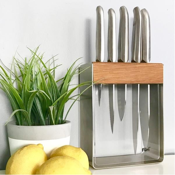 Furi Pro Stainless Steel Knife Block Set 7 Piece