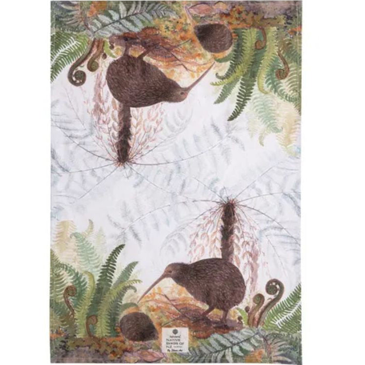 Native Birds of NZ Tea Towel - Kiwi