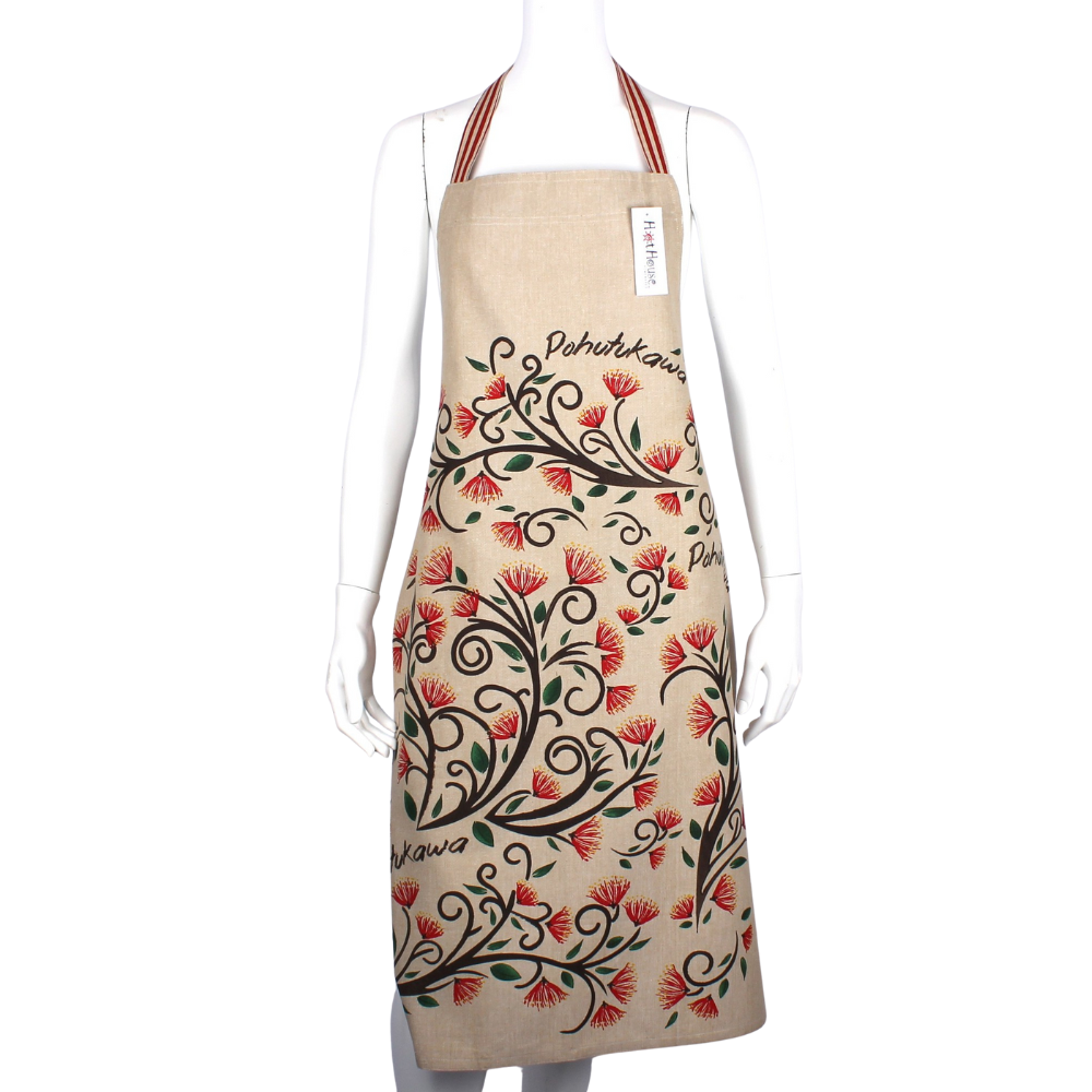 Pohutukawa Linen Apron