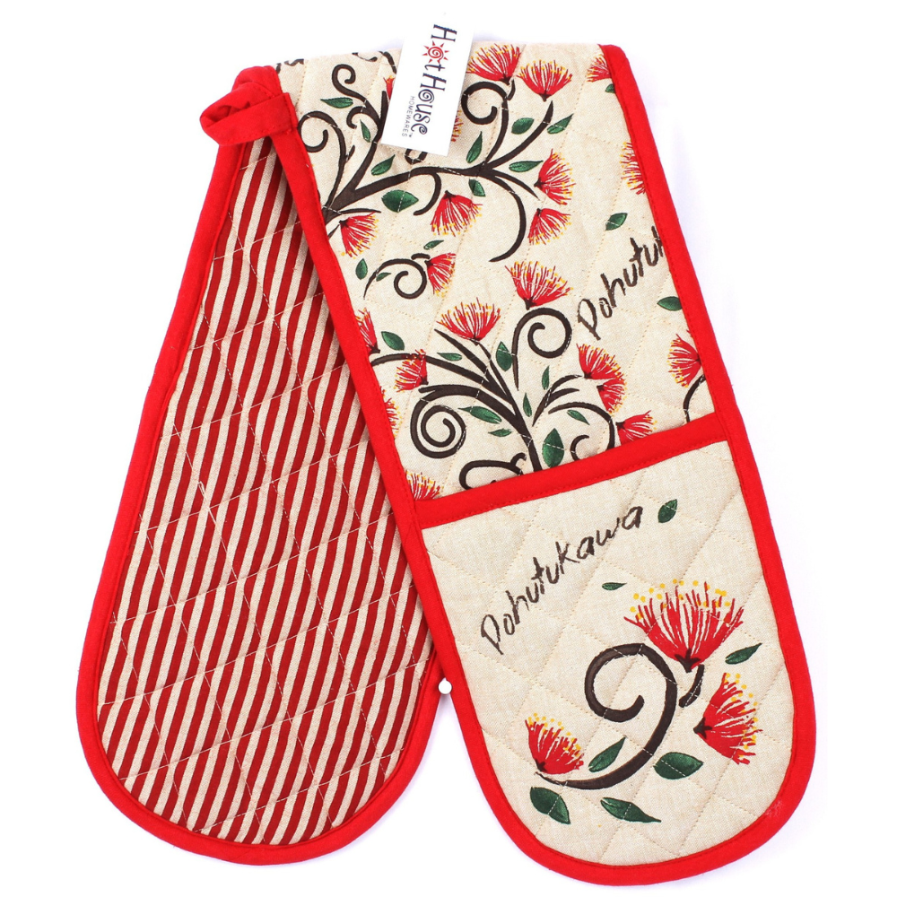 Pohutukawa Linen Double Mitt