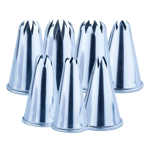 Decorating Icing Tube Set of 7 Closed Star Set