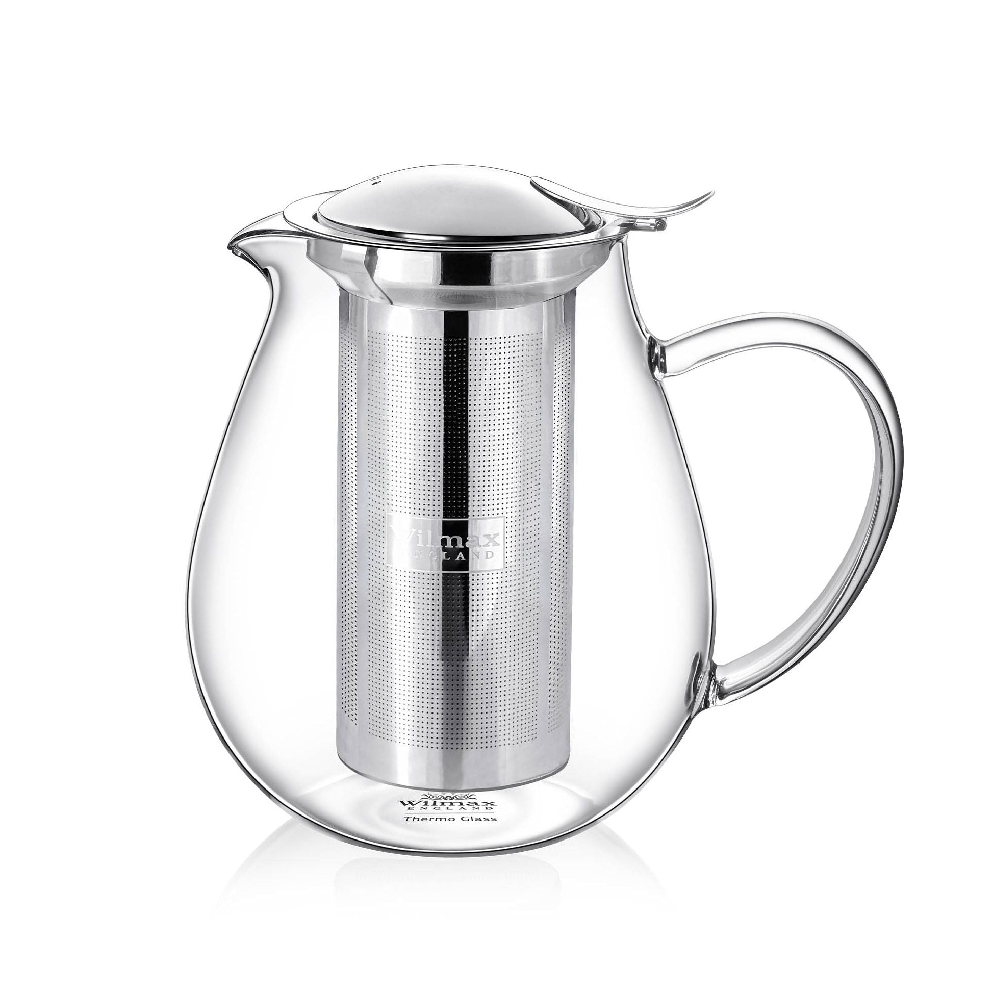 Wilmax Thermo Glass Oval Tea Pot - 850ml
