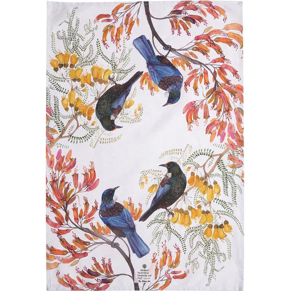 Native Birds of NZ Tea Towel - Tui