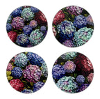 Hydrangea Bouquet Glass Coasters Set of 4