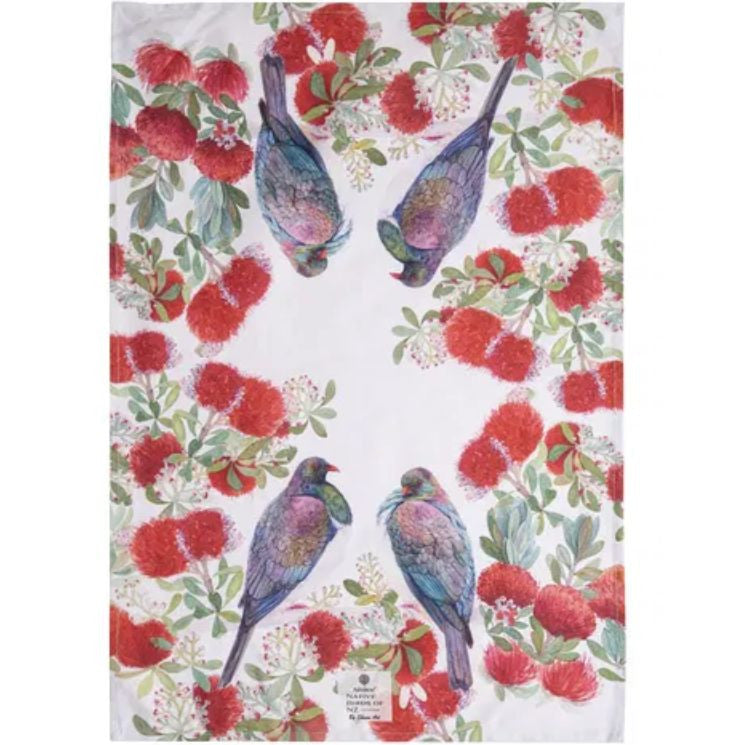 Native Birds of NZ Tea Towel - Kereru