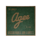 Agee Dissolvable Jar Labels
