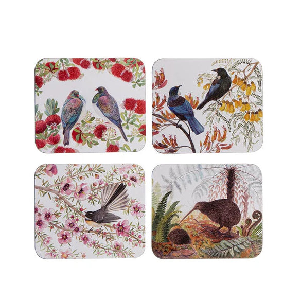 Native Birds of NZ Coaster Set of 4