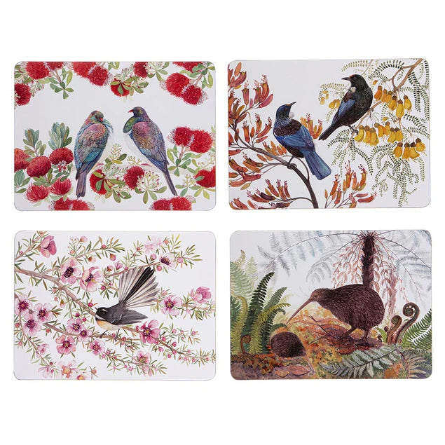 Native Birds of NZ Placemats Set of 4