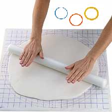 Wilton fondant rolling pin and guides - large