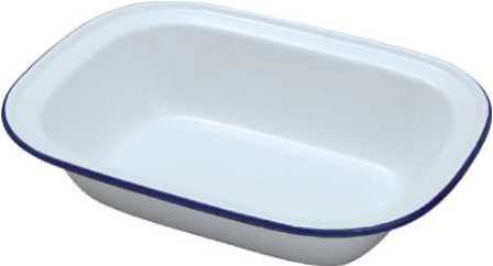 White enamel pie dish - 20cm